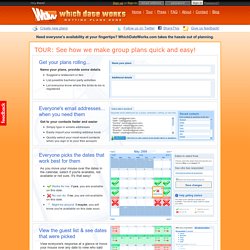 Tour how to create group plans // Which Date Works // www.WhichDateWorks.com