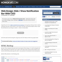 How to Create Hide / Show Notification Bar With CSS3