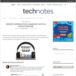 Create Interactive Learning with a Choice Board