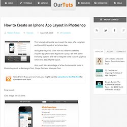 How to Create an Iphone App Layout in Photoshop