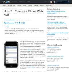 How-To: Create an iPhone Web App