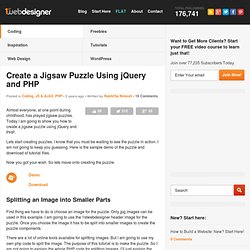 Create a Jigsaw Puzzle Using jQuery and PHP