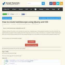 How to create kaleidoscope using jQuery and CSS