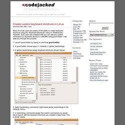 Create custom keyboard shortcuts in Linux