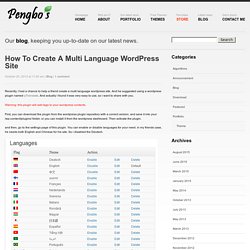 How To Create A Multi Language WordPress Site