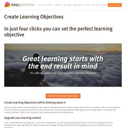 Create Learning Objectives