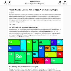 Create Magical Layouts With Isotope A Great jQuery Plugin