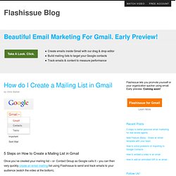 How do I Create a Mailing List in Gmail - Flashissue Blog - Flashissue Blog
