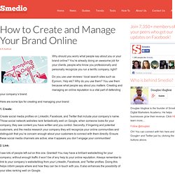 How to Create and Manage Your Brand Online