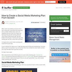 How to Create a Social Media Marketing Plan From Scratch