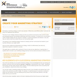 Create your marketing strategy