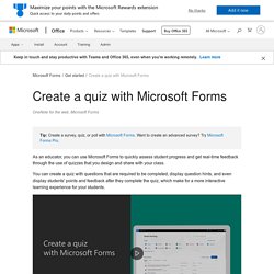 Create a quiz with Microsoft Forms - OneNote