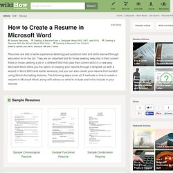 How to Create a Resume in Microsoft Word: 13 steps