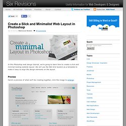 Create a Slick and Minimalist Web Layout in Photoshop