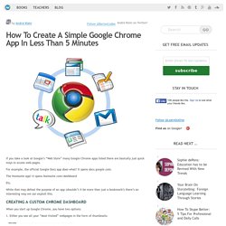 How To Create A Simple Google Chrome App In Less Than 5 Minutes