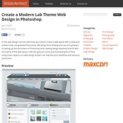 Create a Modern Lab Theme Web Design in Photoshop