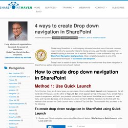 4 ways to create Drop down navigation in SharePoint - SharePoint Maven