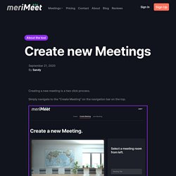 virtual meeting platforms - Create New Meetings