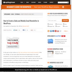 How to Create a Daily and Weekly Email Newsletter in WordPress