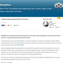 create node.js web-services in one line - blog