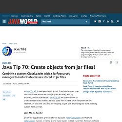 Java Tip 70: Create objects from jar files!