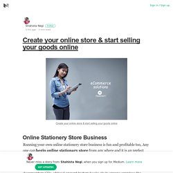 Create your online store & start selling your goods online