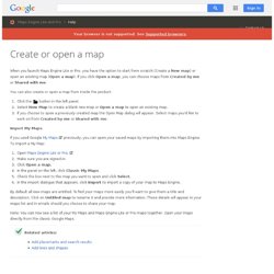 Create or open a map - Google Maps Engine Help