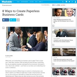 8 Ways to Create Paperless Business Cards