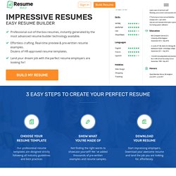 Create A Perfect Resume In 5 Minutes!