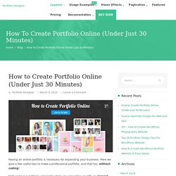 How to Create Portfolio Online (Under 30 Minutes)