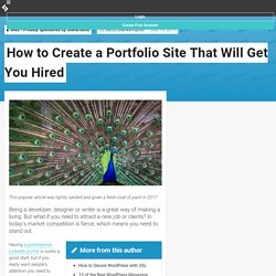 How to Create a Portfolio Site That Will Get You Hired — SitePoint
