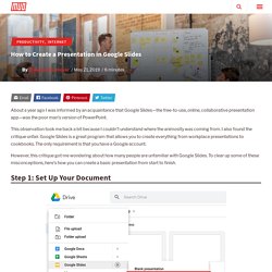 How to Create a Presentation in Google Slides