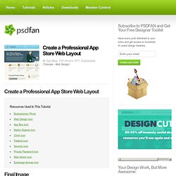 Create a Professional App Store Web Layout