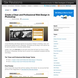 Create a Clean and Professional Web Design in Photoshop