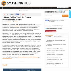 15 Free Online Tools To Create Professional Resume