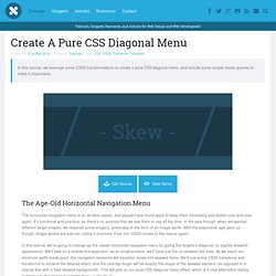 Create A Pure CSS Diagonal Menu - Call Me Nick