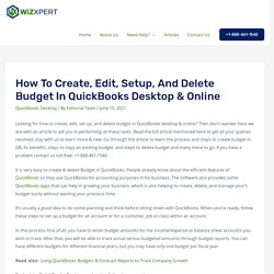 Create, Edit, & Delete Budget in QuickBooks Desktop & Online