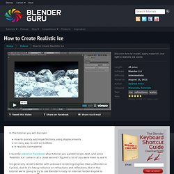 How to Create Realistic Ice using Blender