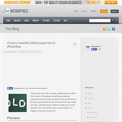 Create a realistic folded paper text in Photoshop - StumbleUpon