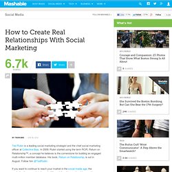 How to Create Real Relationships With Social Marketing