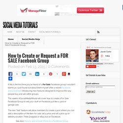How to Create or Request a FOR SALE Facebook Group