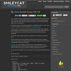Create Resizable Images With CSS