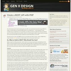 Create a REST API with PHP « Gen X Design
