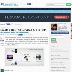 Create a RESTful Services API in PHP.