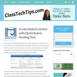 Create Rubrics Online with Quick Rubric Grading Tool