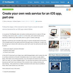 Create your own web service for an iOS app, part one