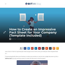 How to Create a Fact Sheet ( Template Included )