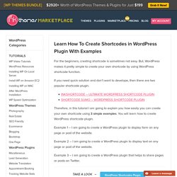 How To Create Shortcodes in WordPress Plugin