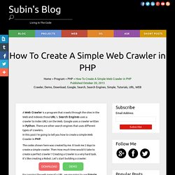 How To Create A Simple Web Crawler in PHP - Subin's Blog