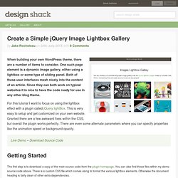 Create a Simple jQuery Image Lightbox Gallery